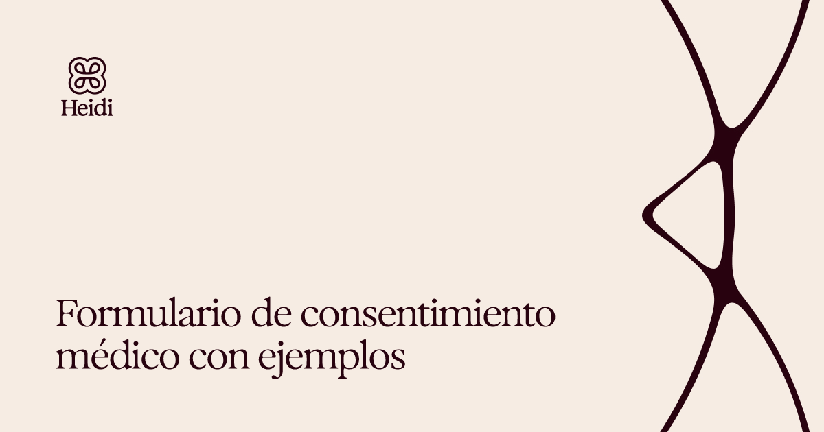Formulario de consentimiento médico con ejemplos